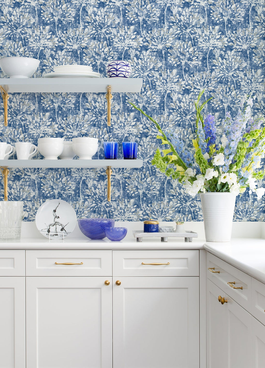 Dori Painterly Painterly Floral Wallpaper
