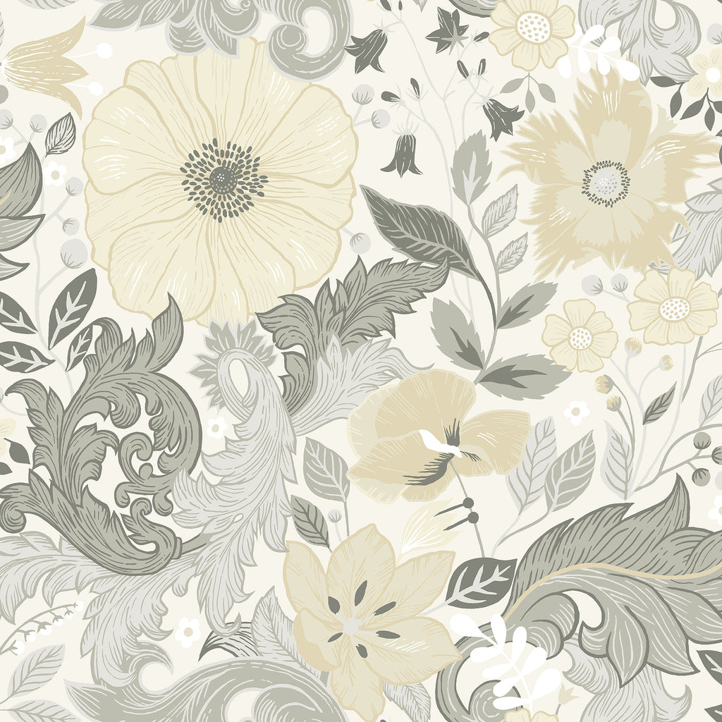 Victoria Floral Nouveau Wallpaper