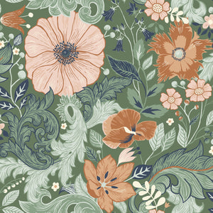 Victoria Floral Nouveau Wallpaper
