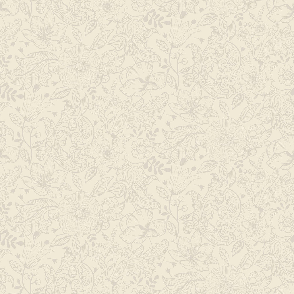 Wilma Floral Block Print Wallpaper