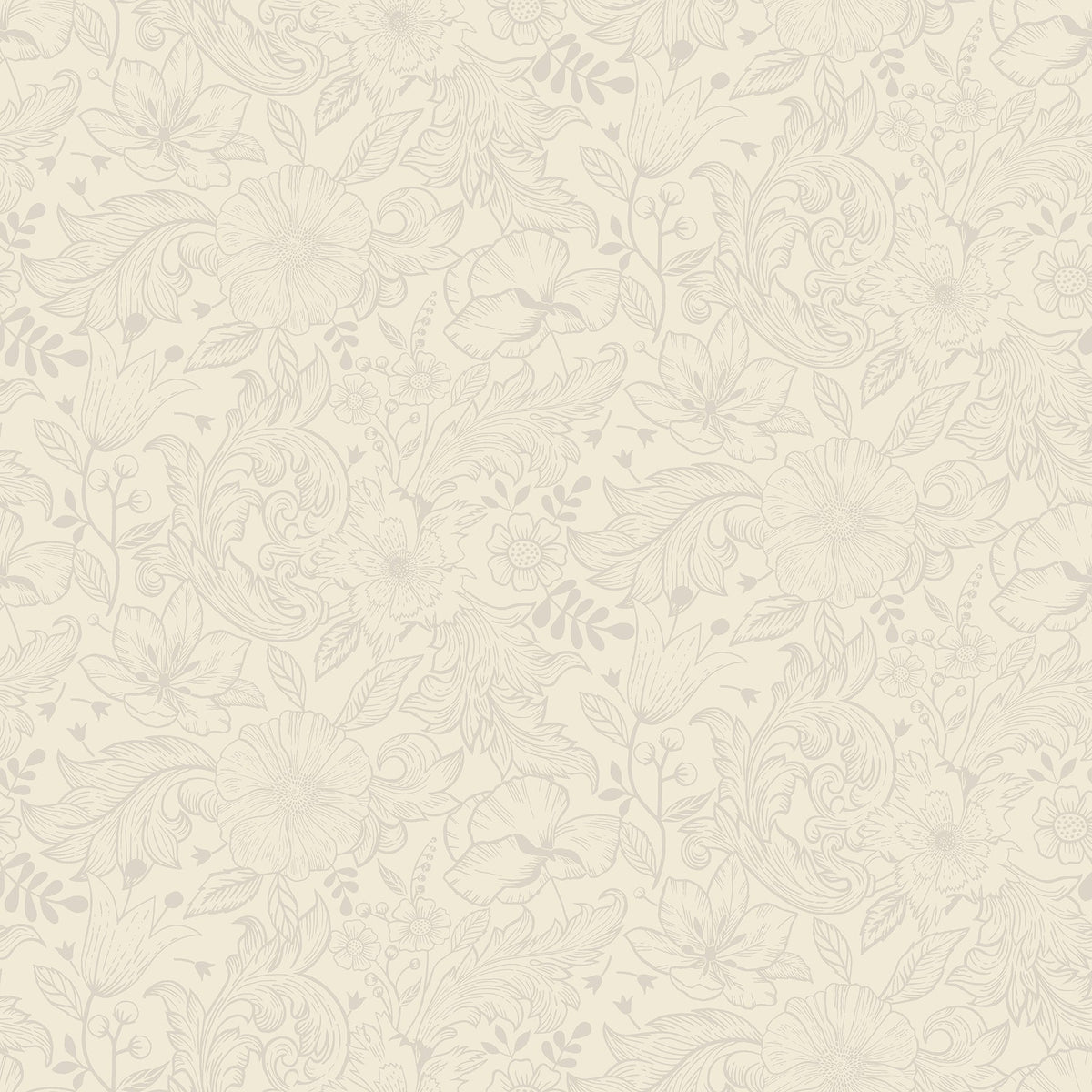 Wilma Floral Block Print Wallpaper