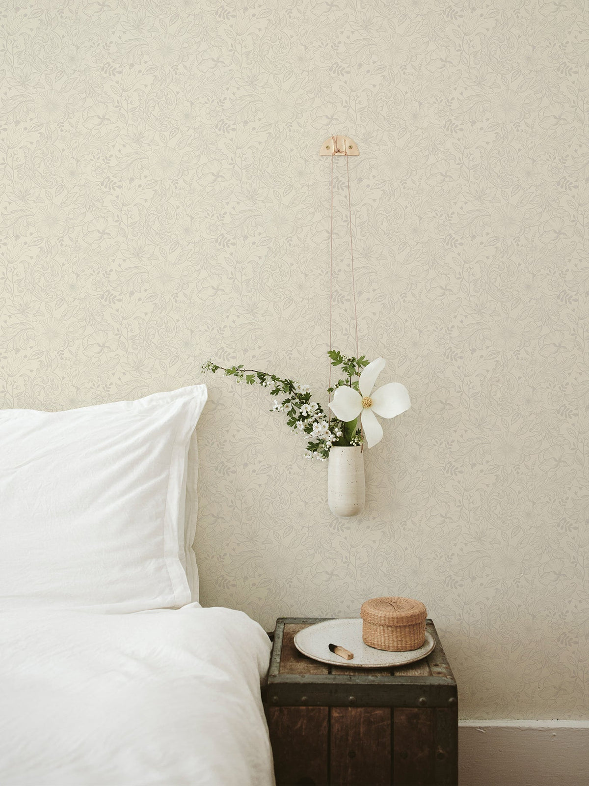 Wilma Floral Block Print Wallpaper