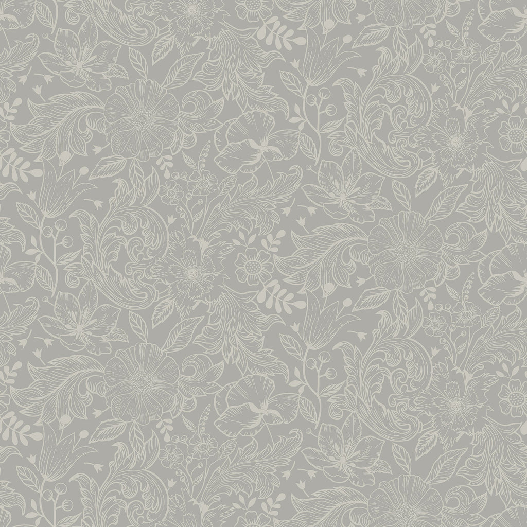 Wilma Floral Block Print Wallpaper