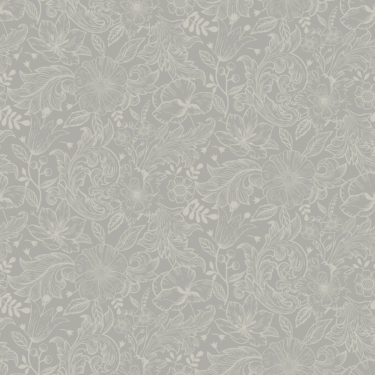 Wilma Floral Block Print Wallpaper