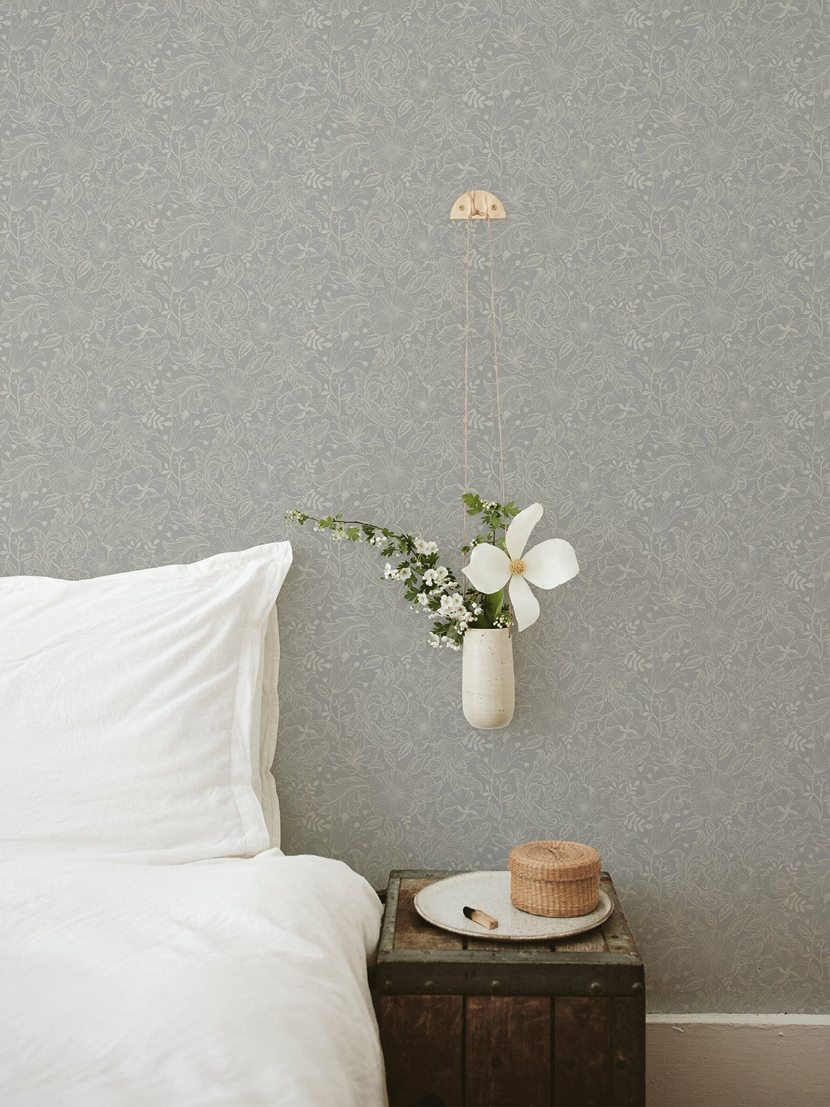 Wilma Floral Block Print Wallpaper