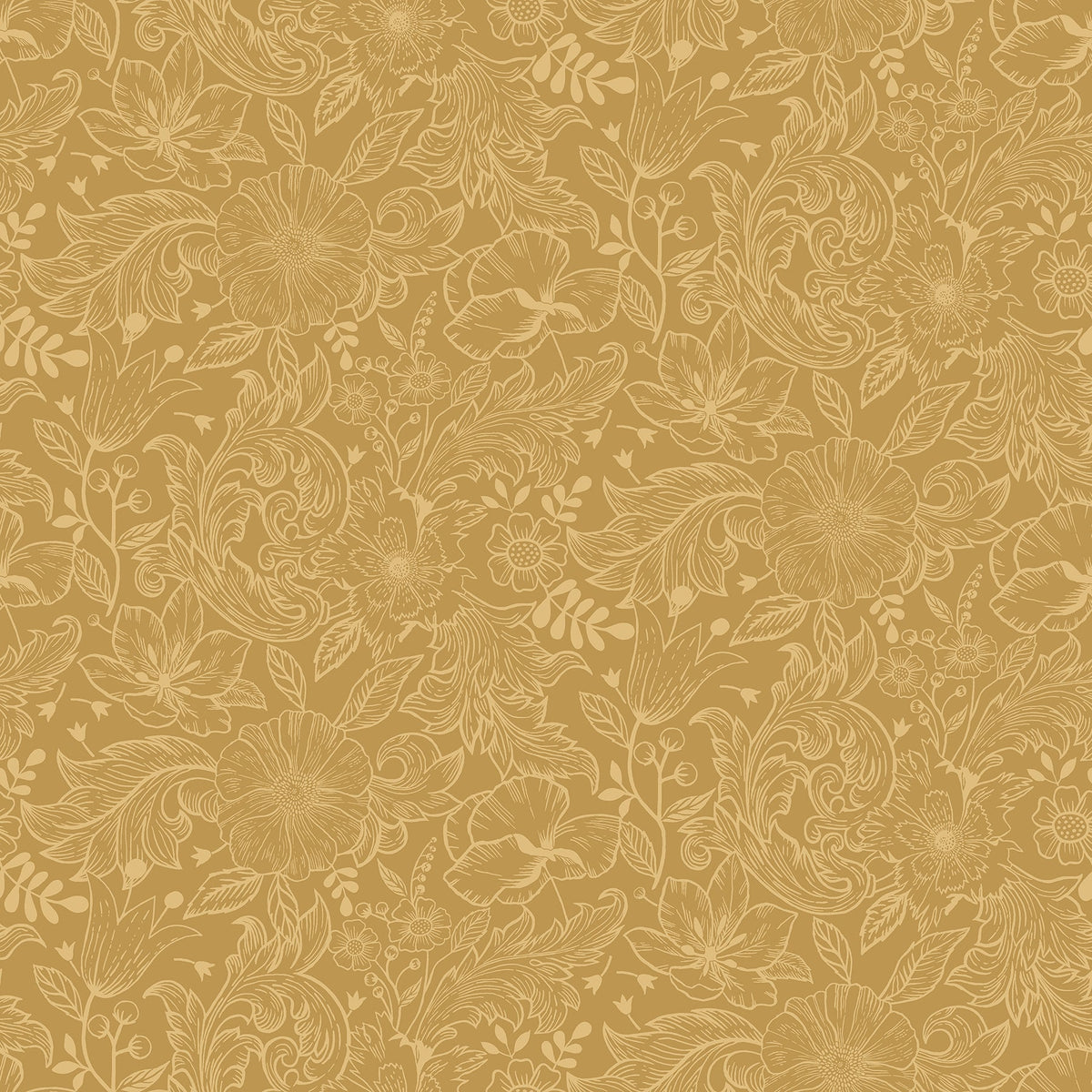 Wilma Floral Block Print Wallpaper