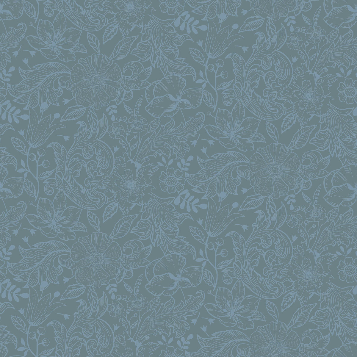 Wilma Floral Block Print Wallpaper