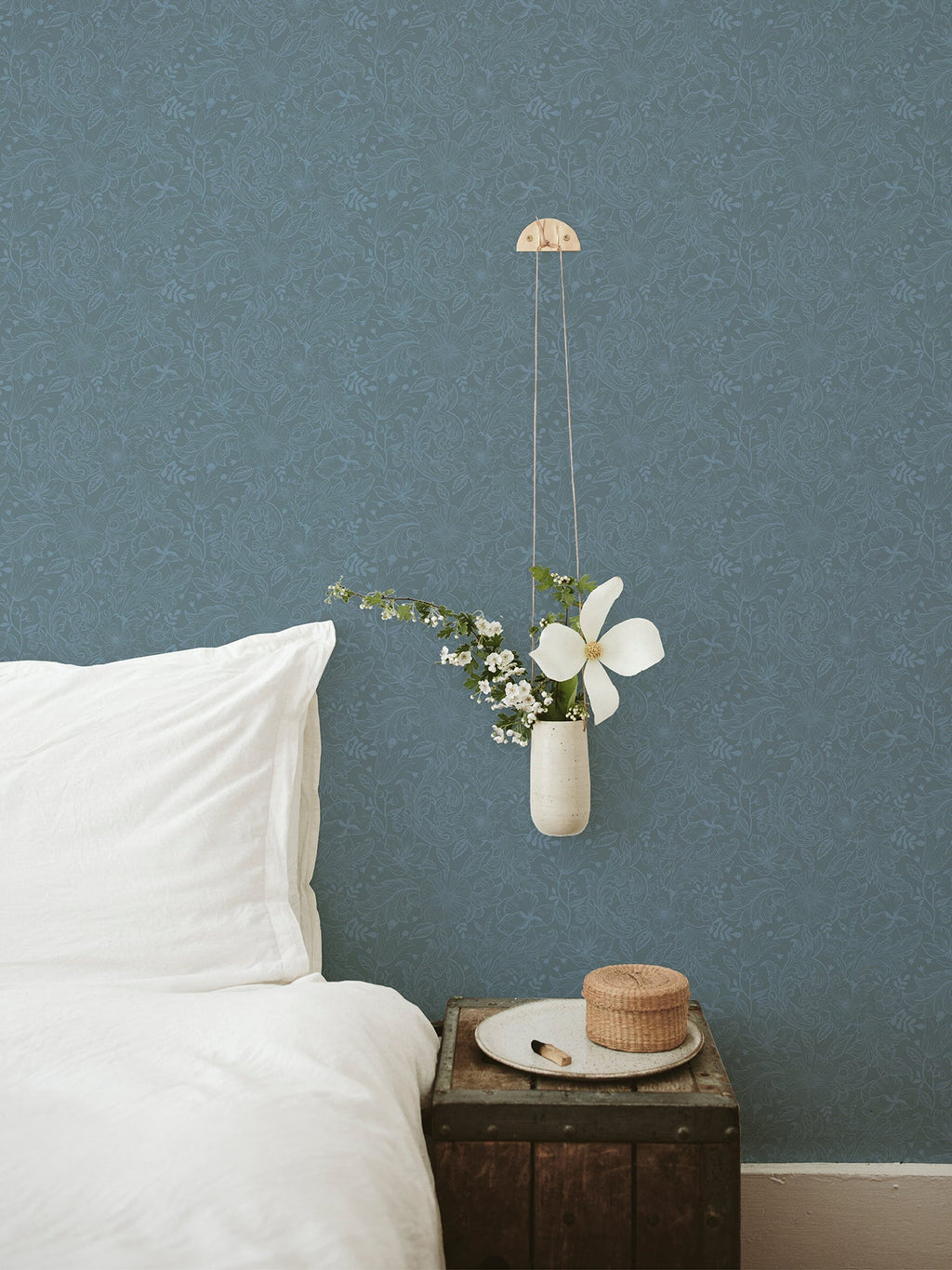 Wilma Floral Block Print Wallpaper