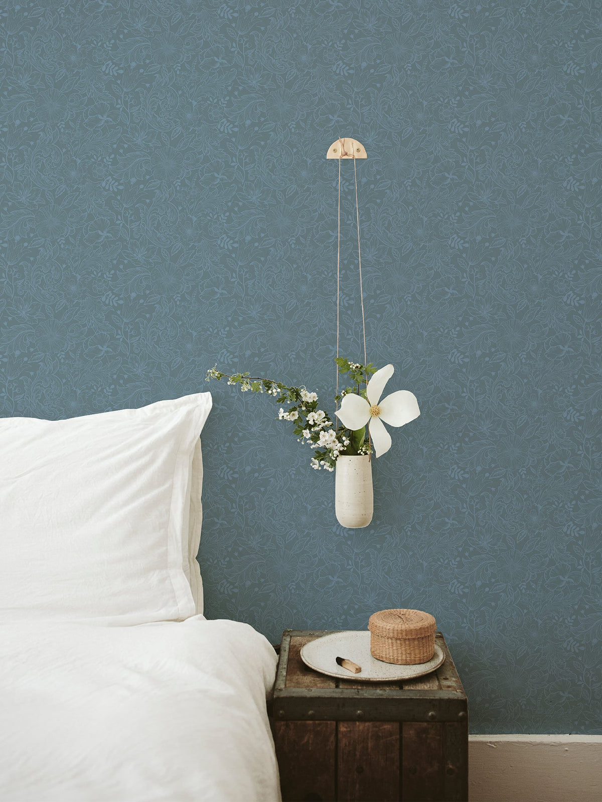 Wilma Floral Block Print Wallpaper
