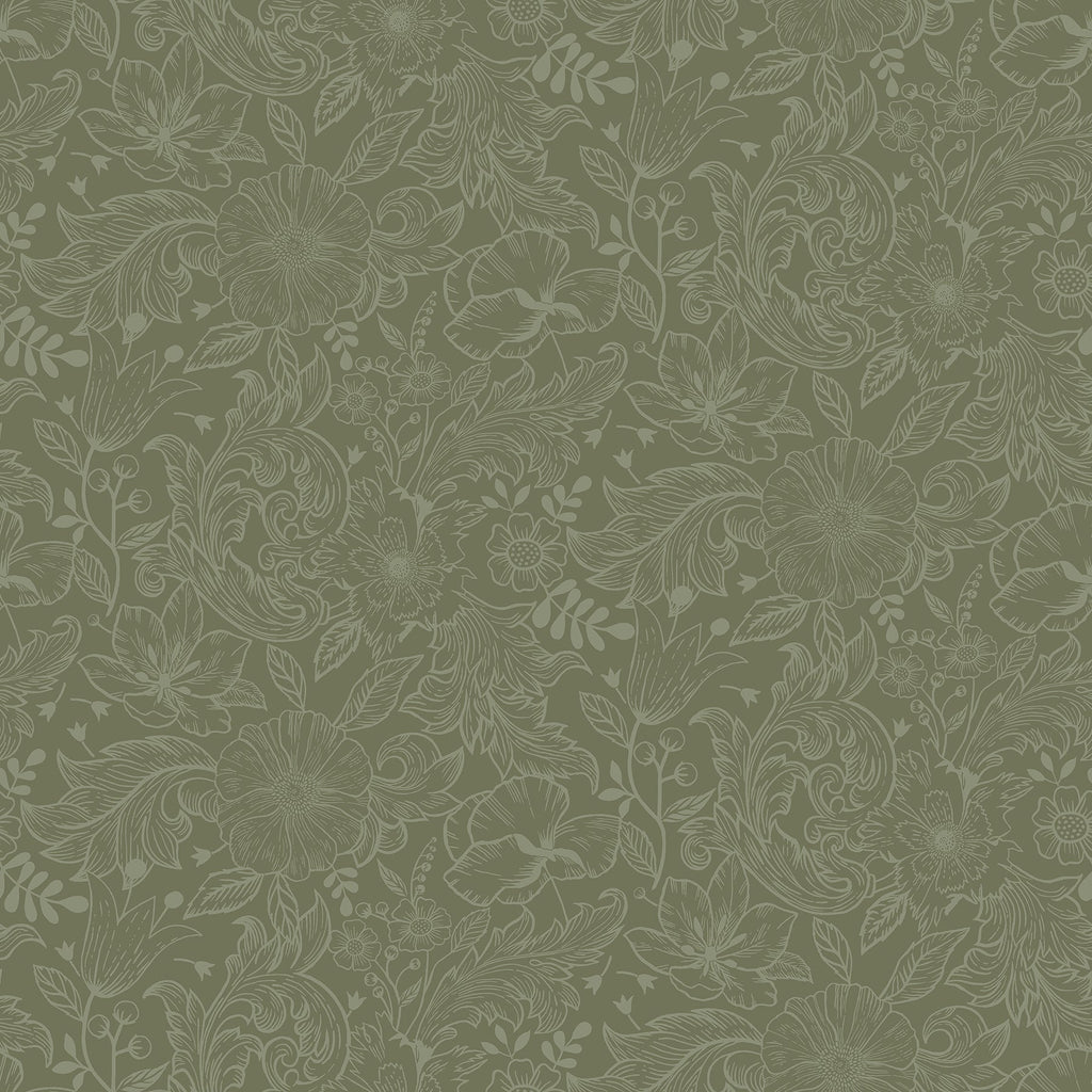 Wilma Floral Block Print Wallpaper