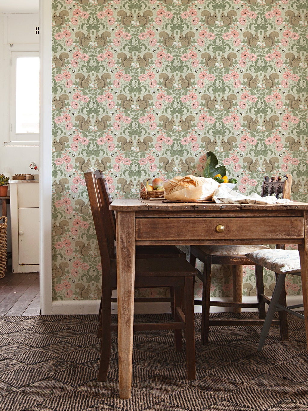 Kurre Woodland Damask Wallpaper