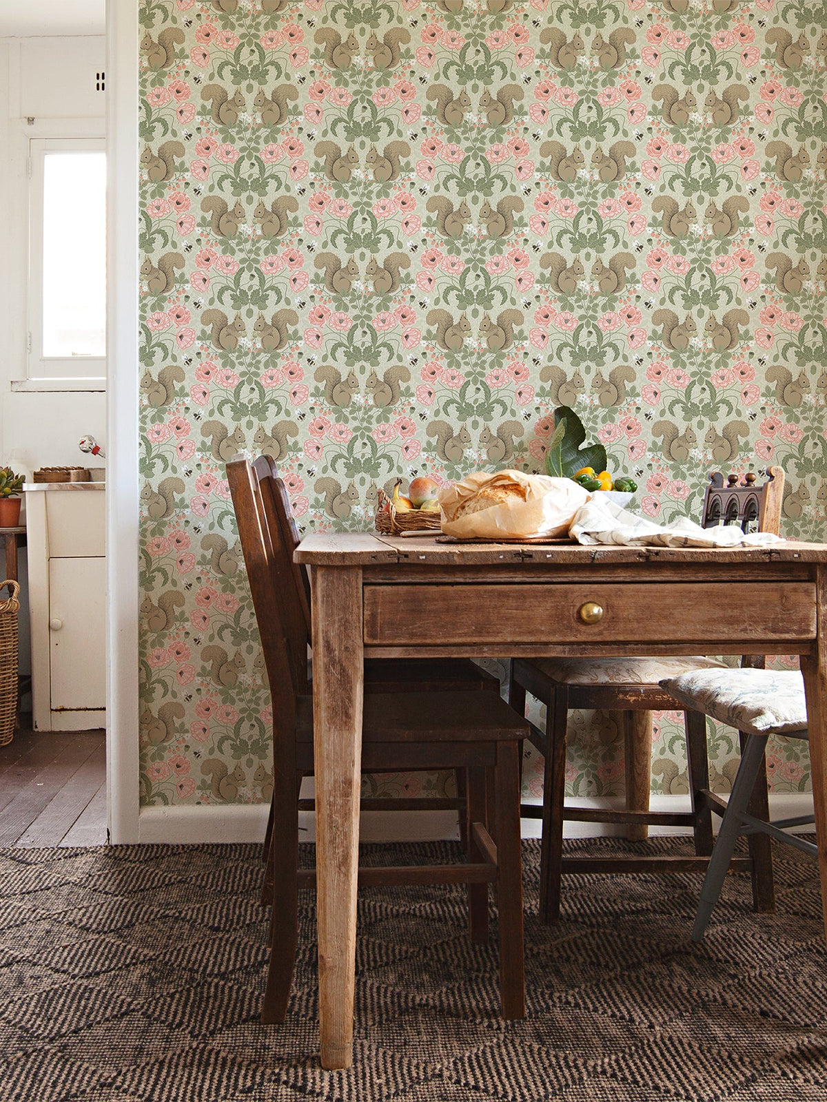 Kurre Woodland Damask Wallpaper