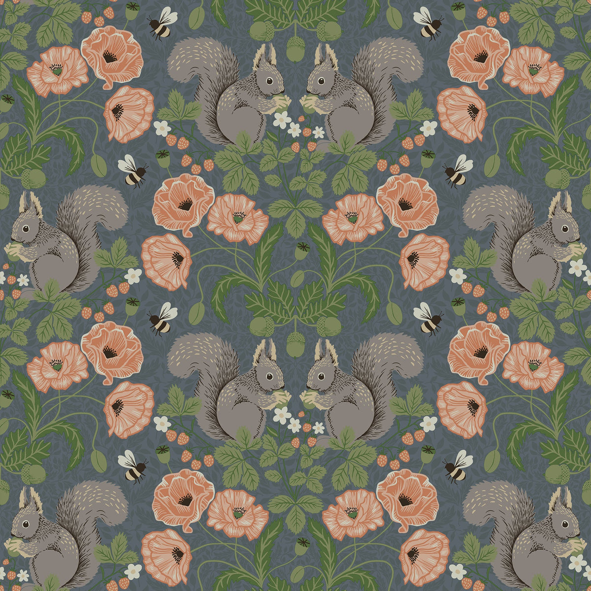 Kurre Woodland Damask Wallpaper