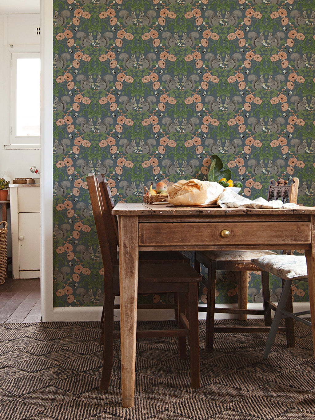 Kurre Woodland Damask Wallpaper