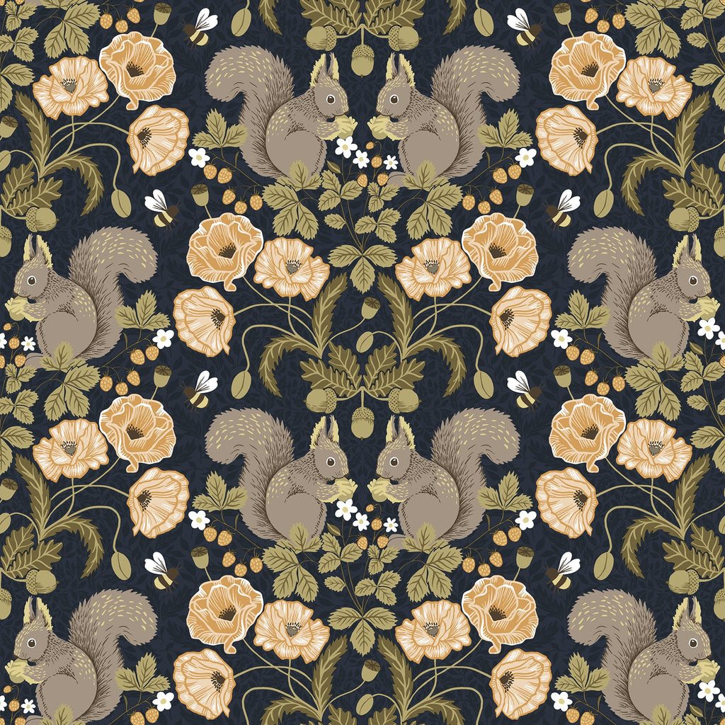 Kurre Woodland Damask Wallpaper