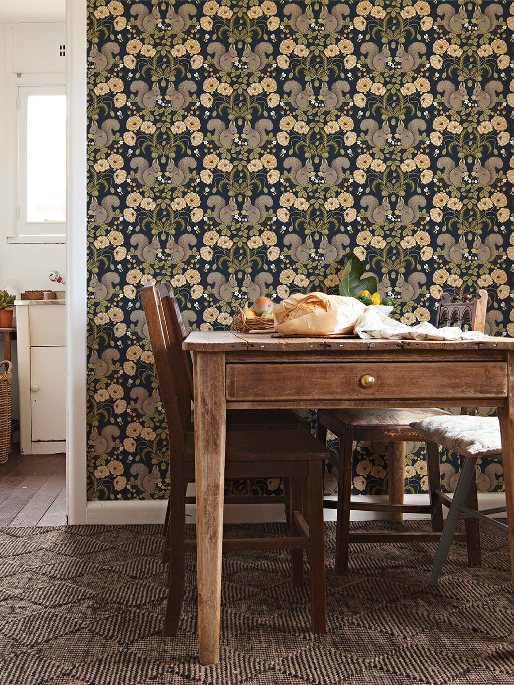 Kurre Woodland Damask Wallpaper
