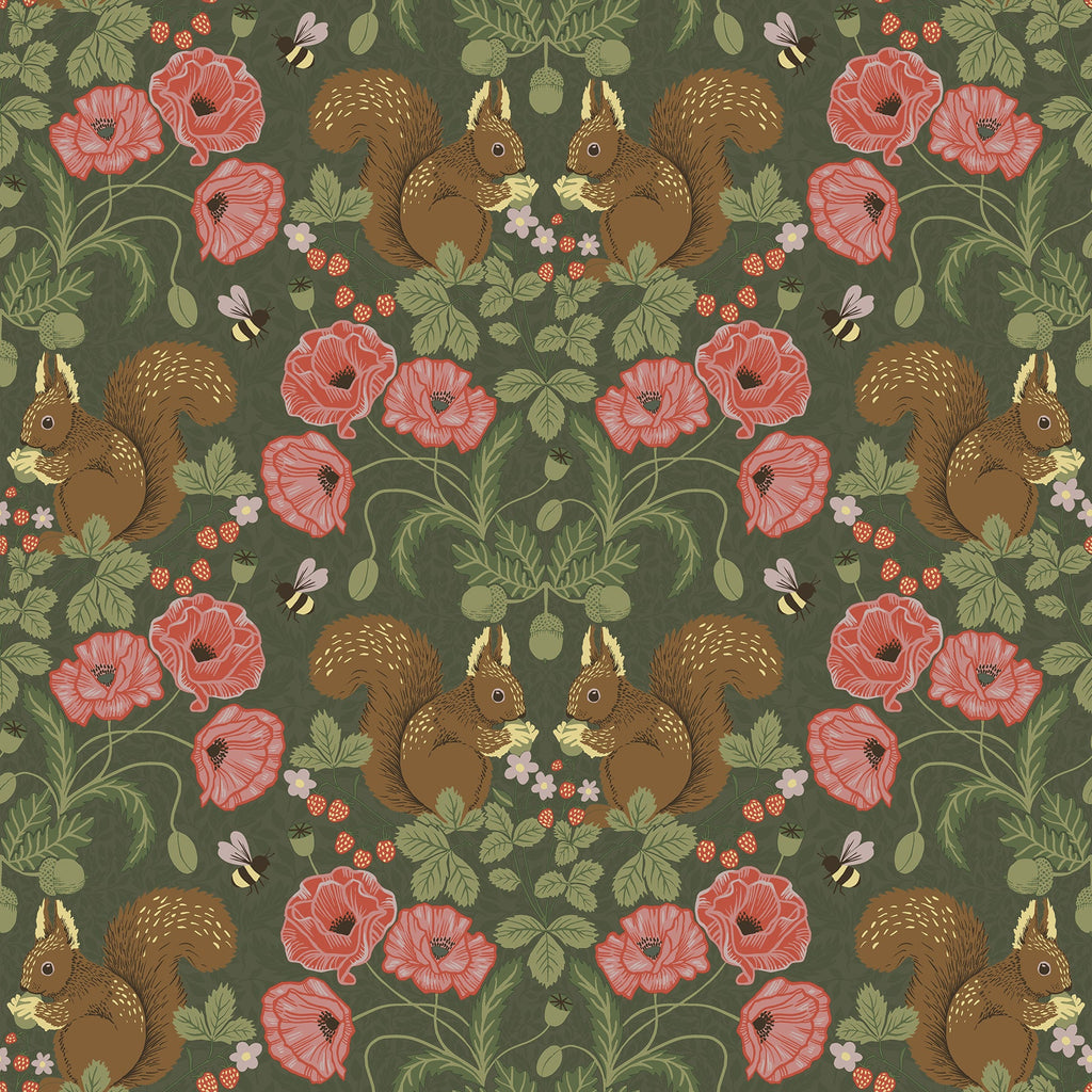 Kurre Woodland Damask Wallpaper