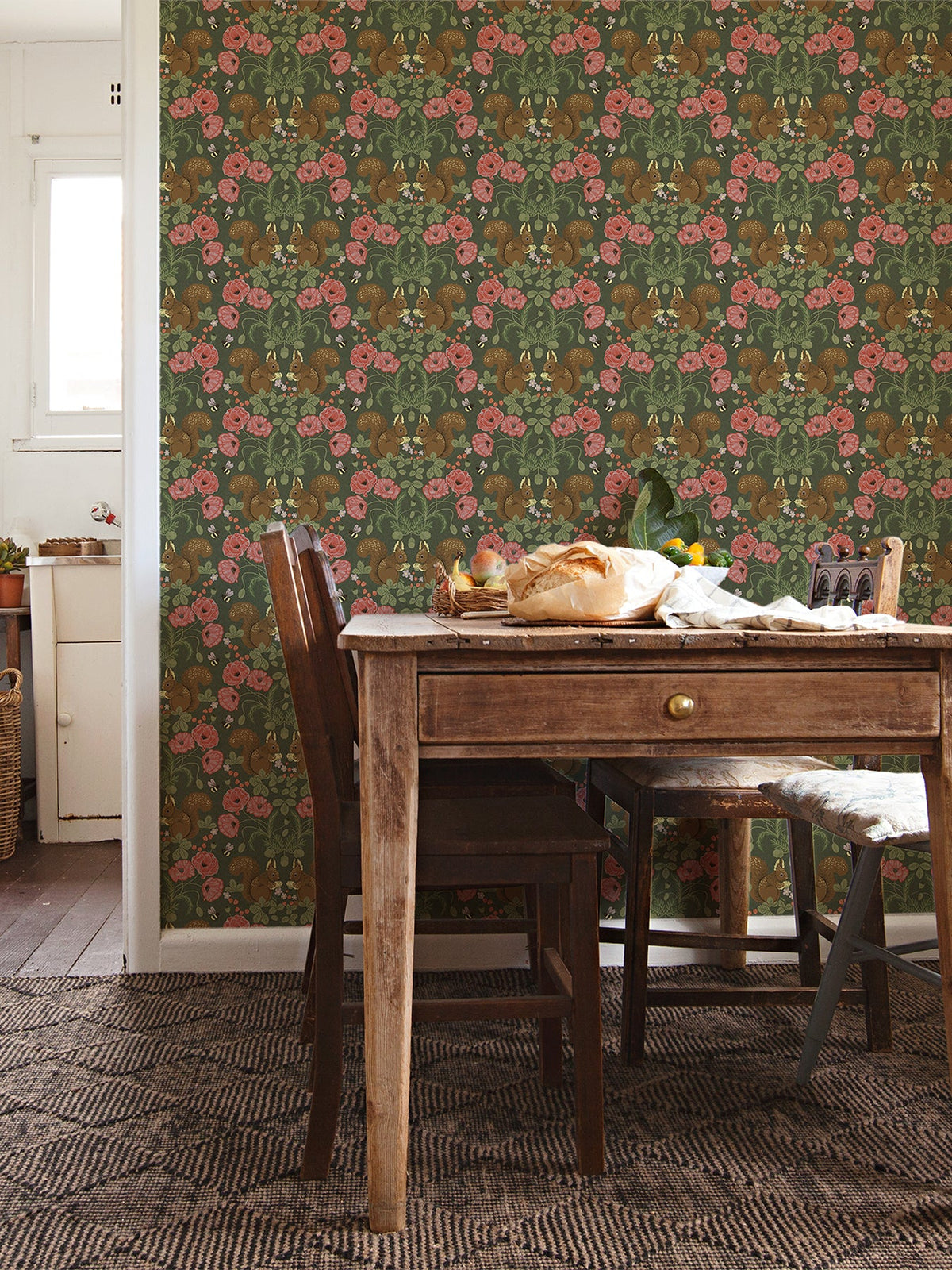 Kurre Woodland Damask Wallpaper