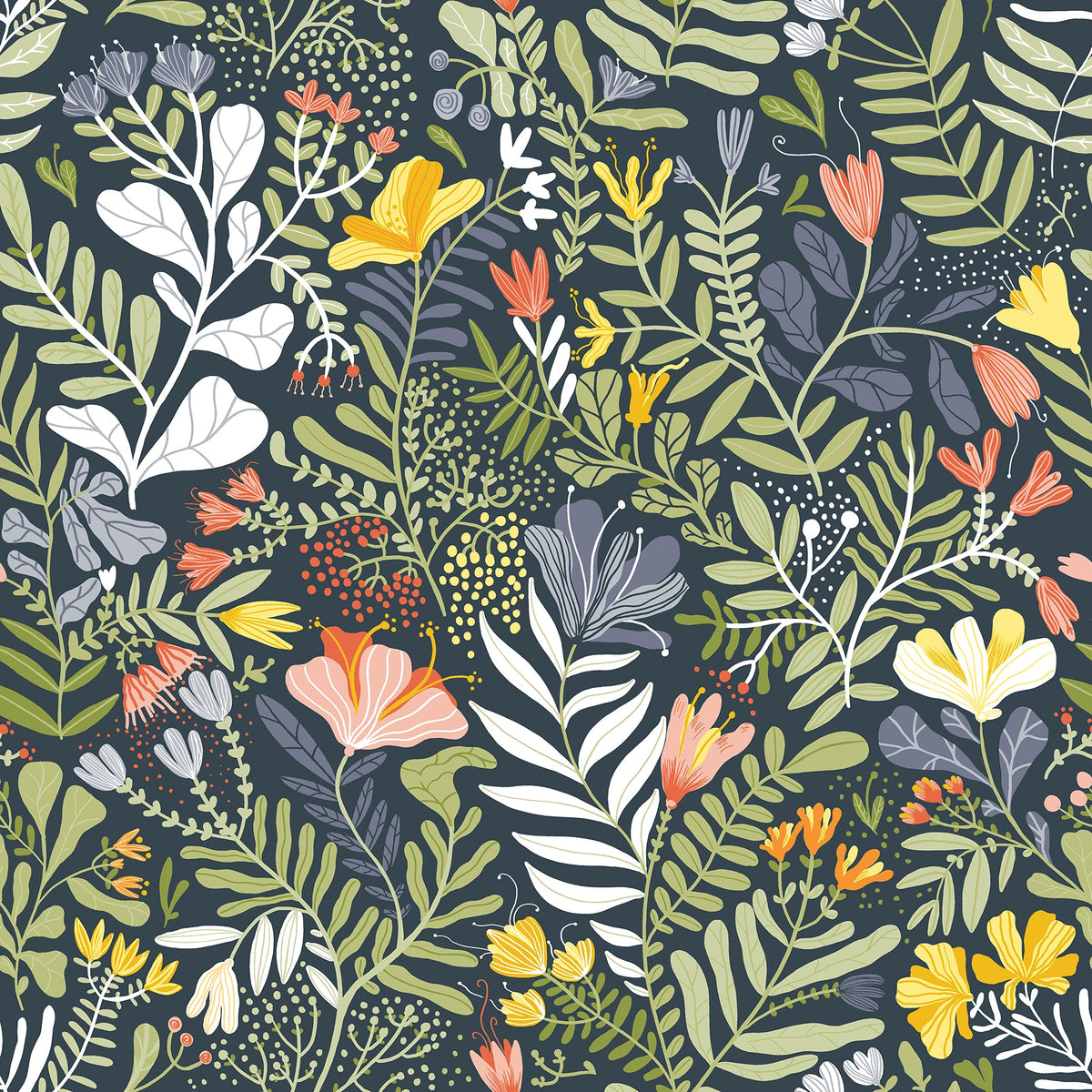 Brittsommar Woodland Floral Wallpaper