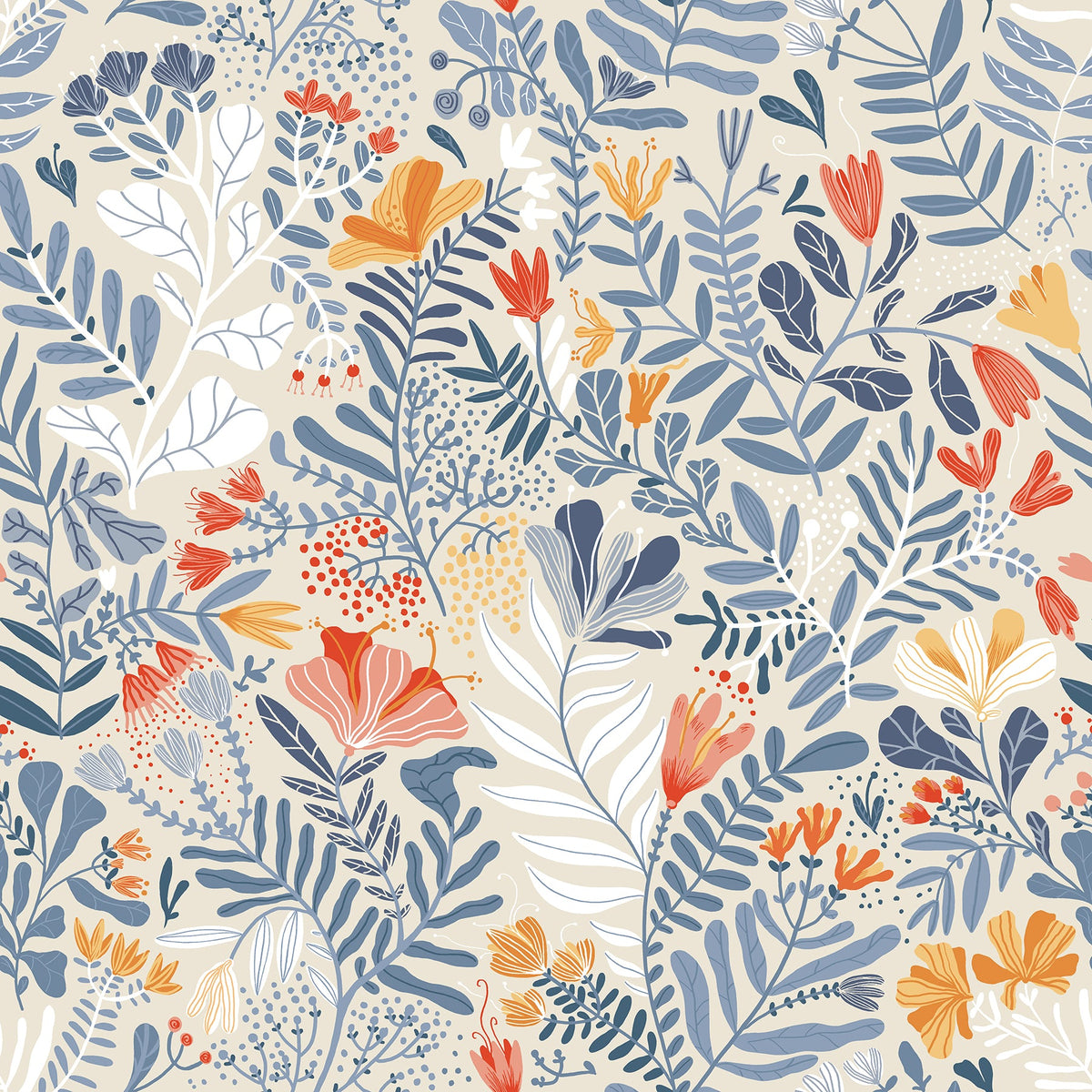 Brittsommar Woodland Floral Wallpaper