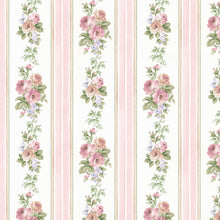 Load image into Gallery viewer, wallpaper, wallpapers, stripe, floral, flowers, roses