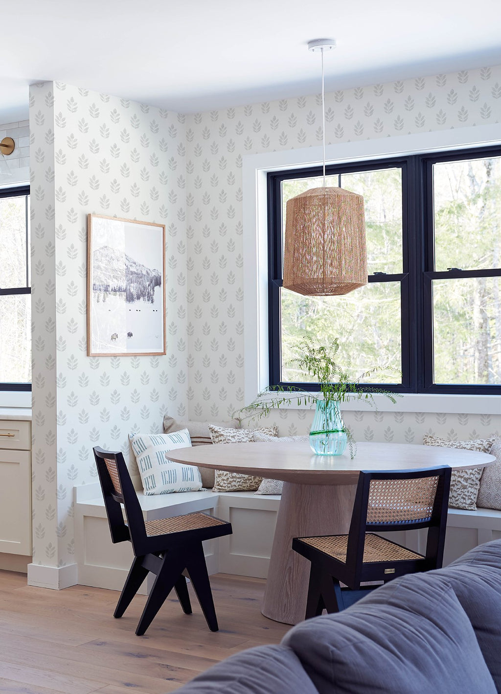 Ervic Leaf Block Print Print Wallpaper