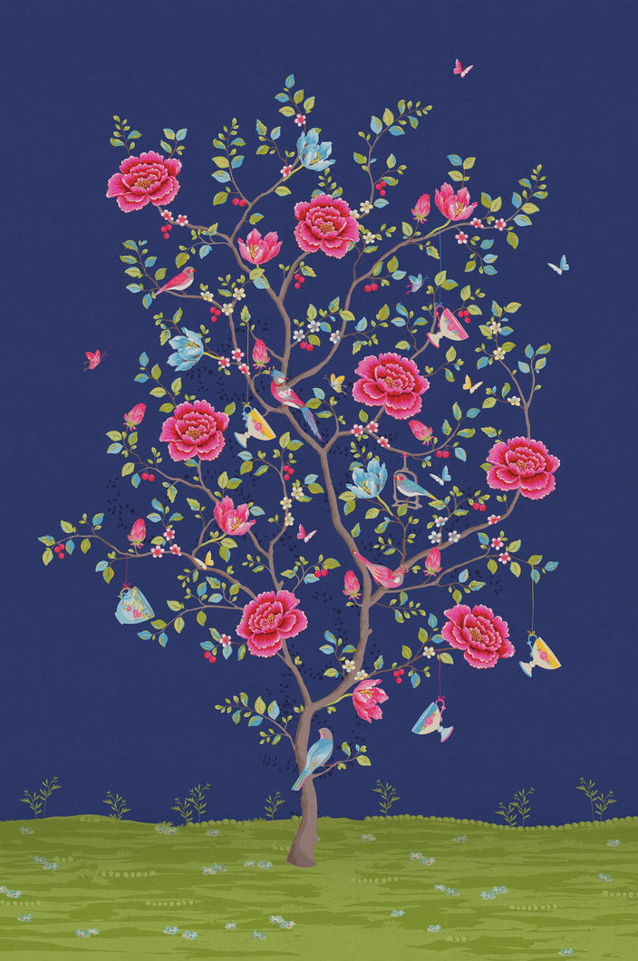 Blue Morning Glory Mural