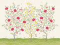 White Morning Glory Mural