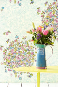 Bouquets Sky Floral Polka Dot Mural