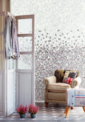 Flor Foliage Platinum Vintage Floral Motif Mural
