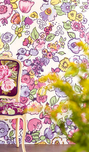 Fleurflor Xl Cream Modern Floral Motif Mural