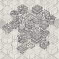 Building Blocks Grey Mural