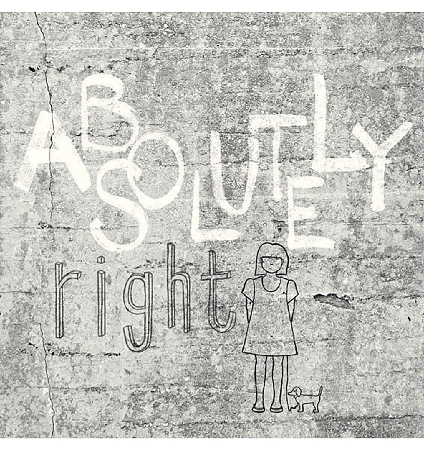 Absolutely Right Light Grey Graphic Mural