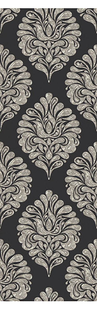 Magnitude Black Damask Mural