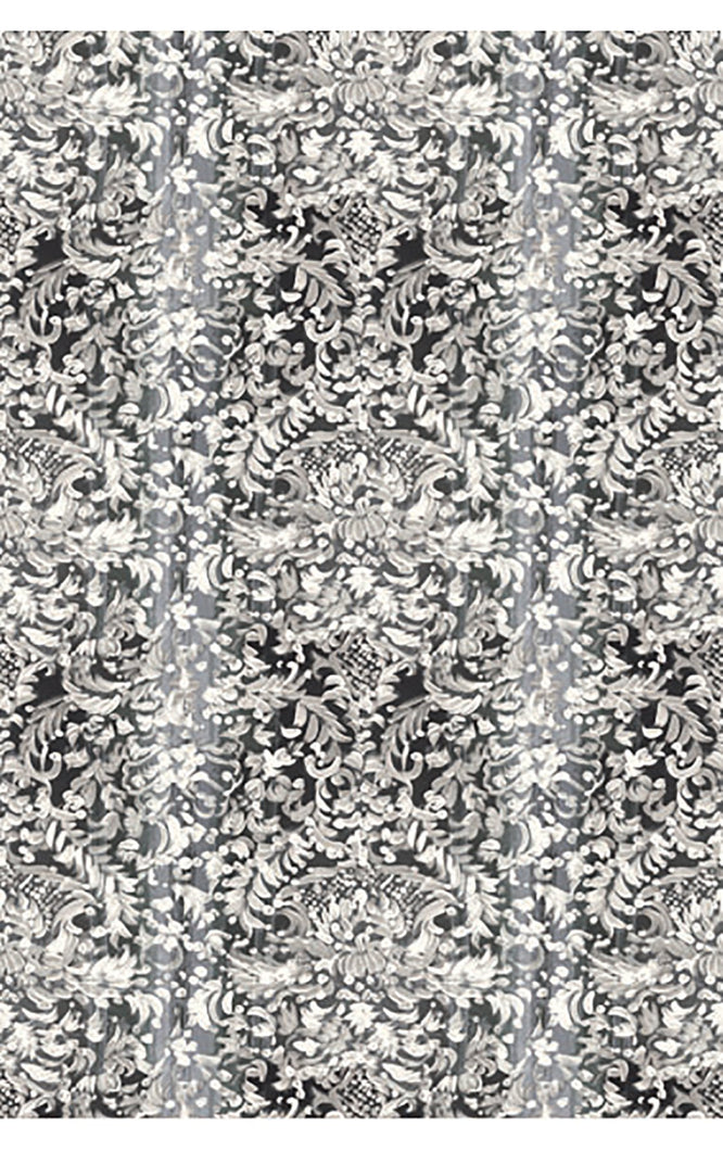 Painted Lace Light Grey Damask Mural