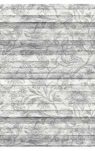 Woodlands Light Grey Floral Board Mural