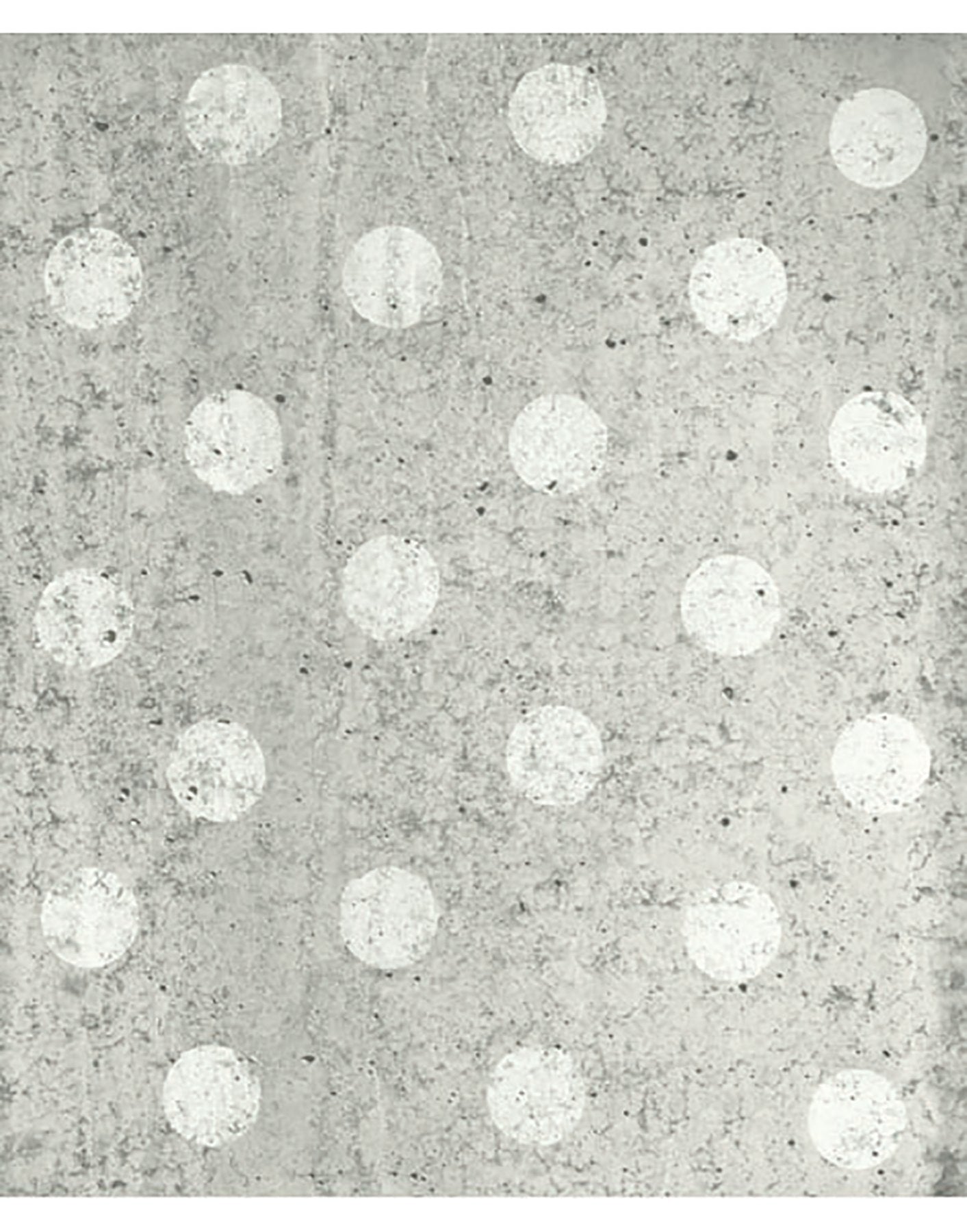 Concrete Dots Light Grey Polka Dot Mural