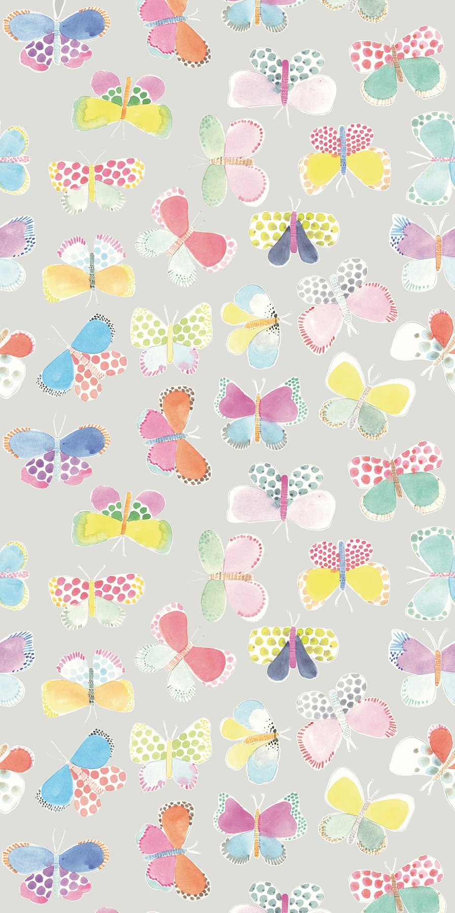 Grey Butterflies In My Stomach Mural