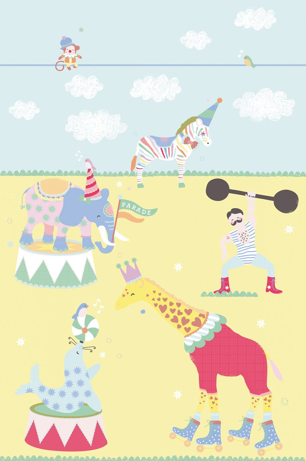 The Circus In Town Mural