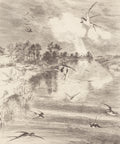 Hirundo Cream Wall Mural