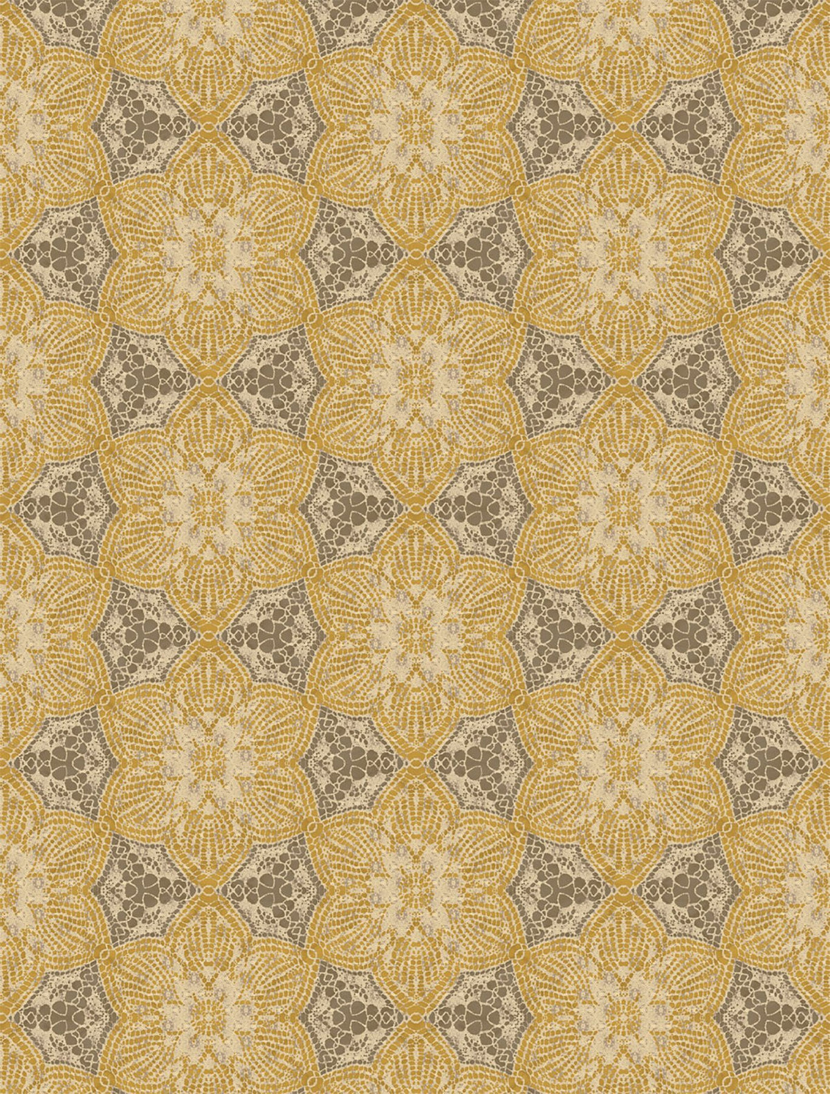 Ochre Boho Flower Mural