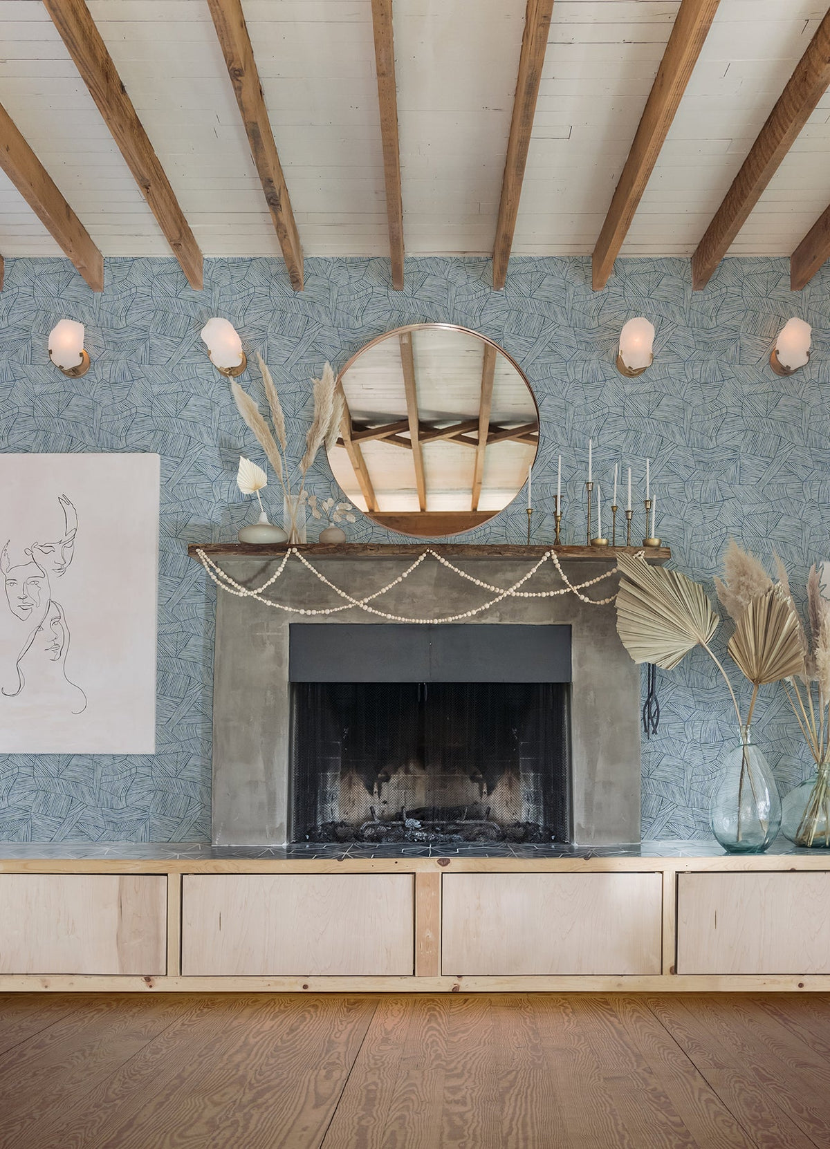 Aldabra Textured Geometric Wallpaper