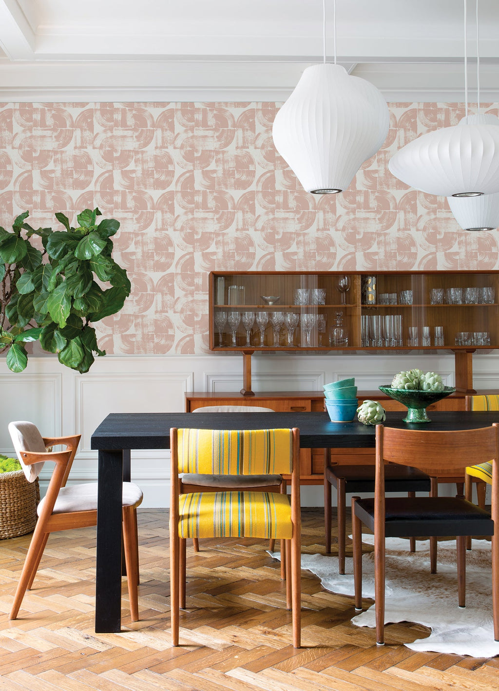 Giulietta Painterly Geometric Wallpaper
