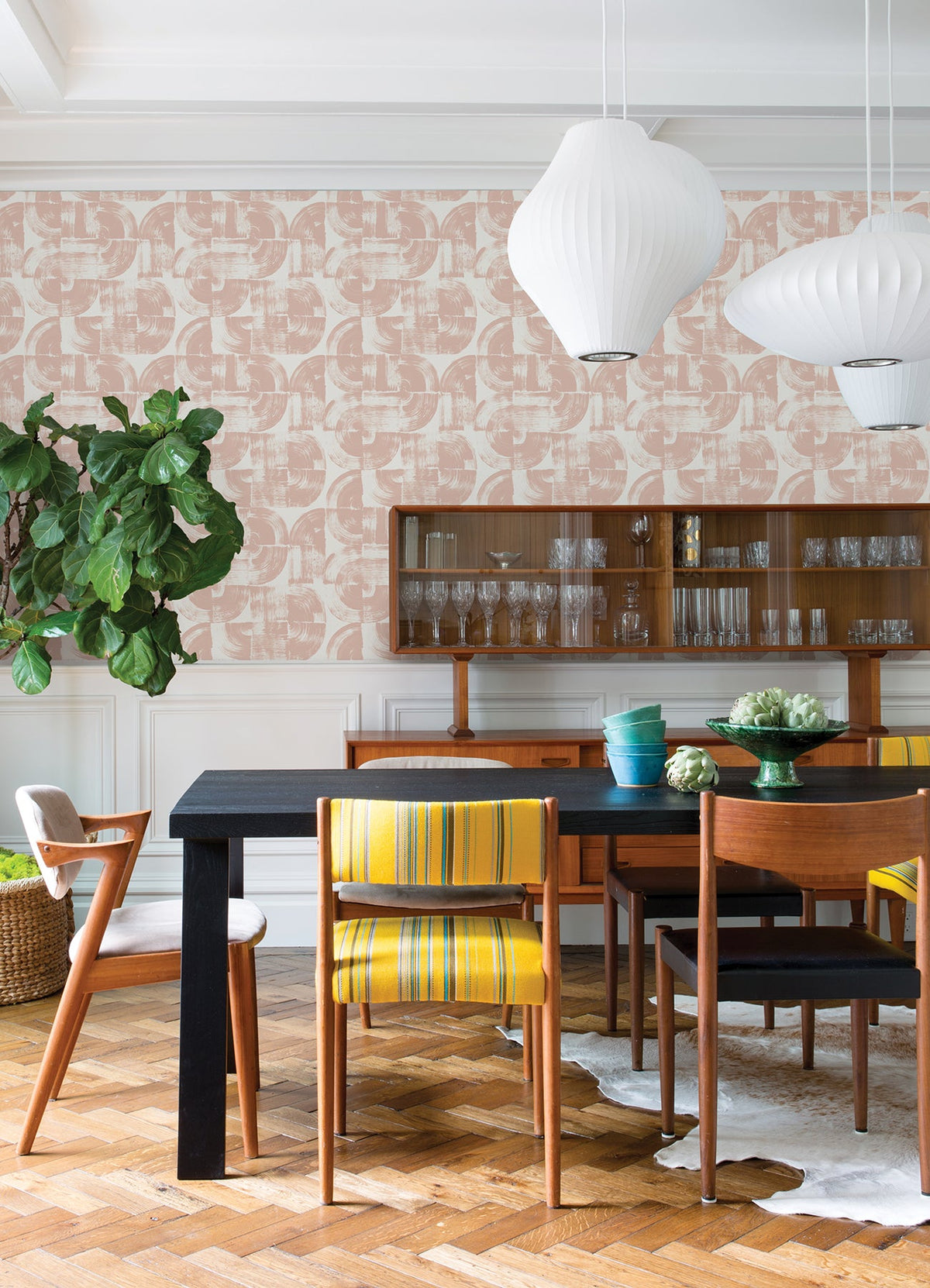 Giulietta Painterly Geometric Wallpaper