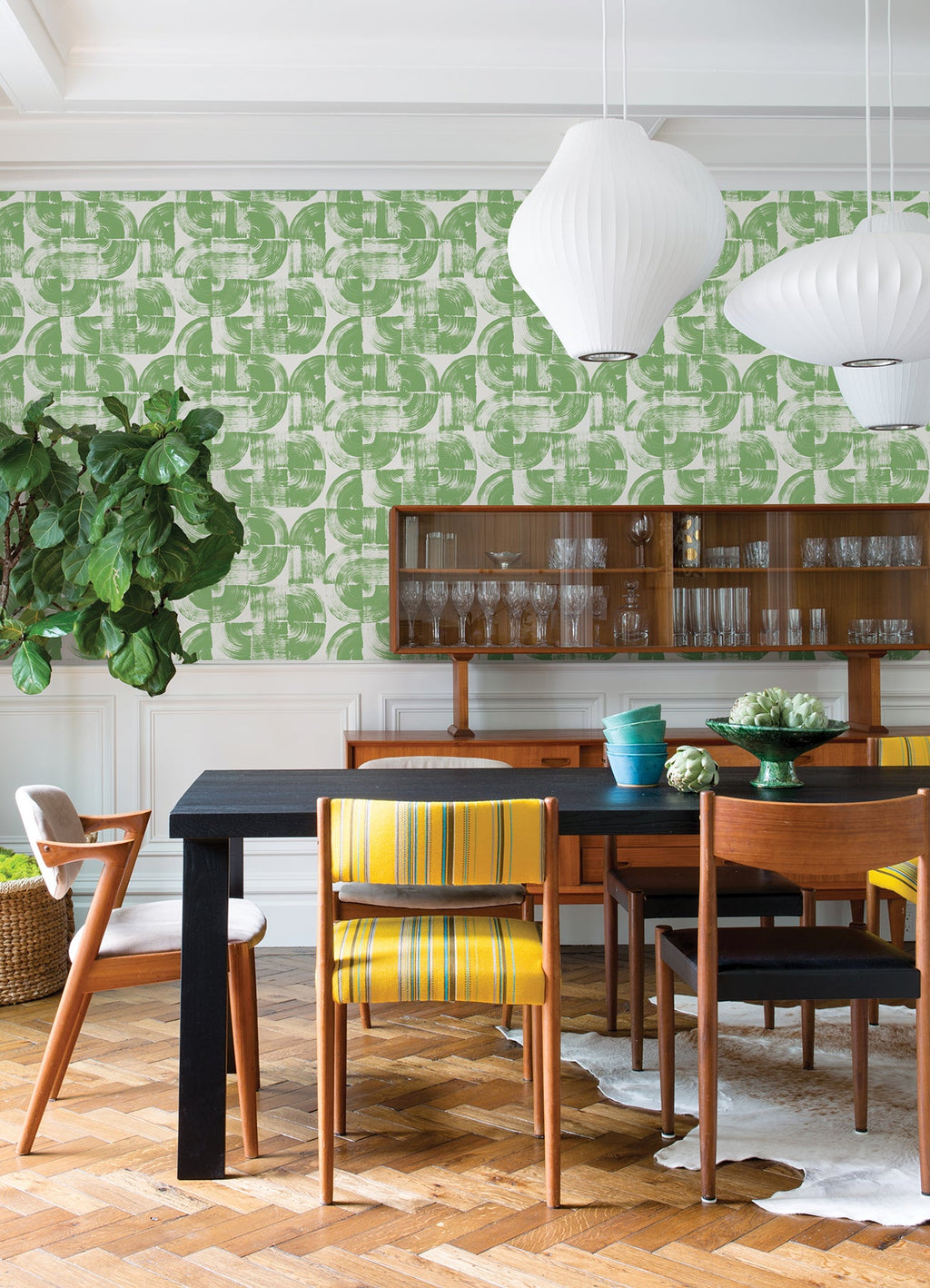 Giulietta Painterly Geometric Wallpaper