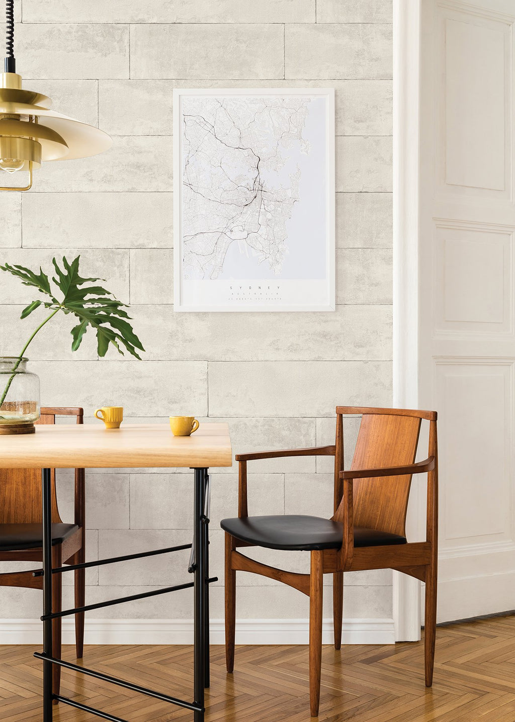 Lanier Stone Plank Wallpaper