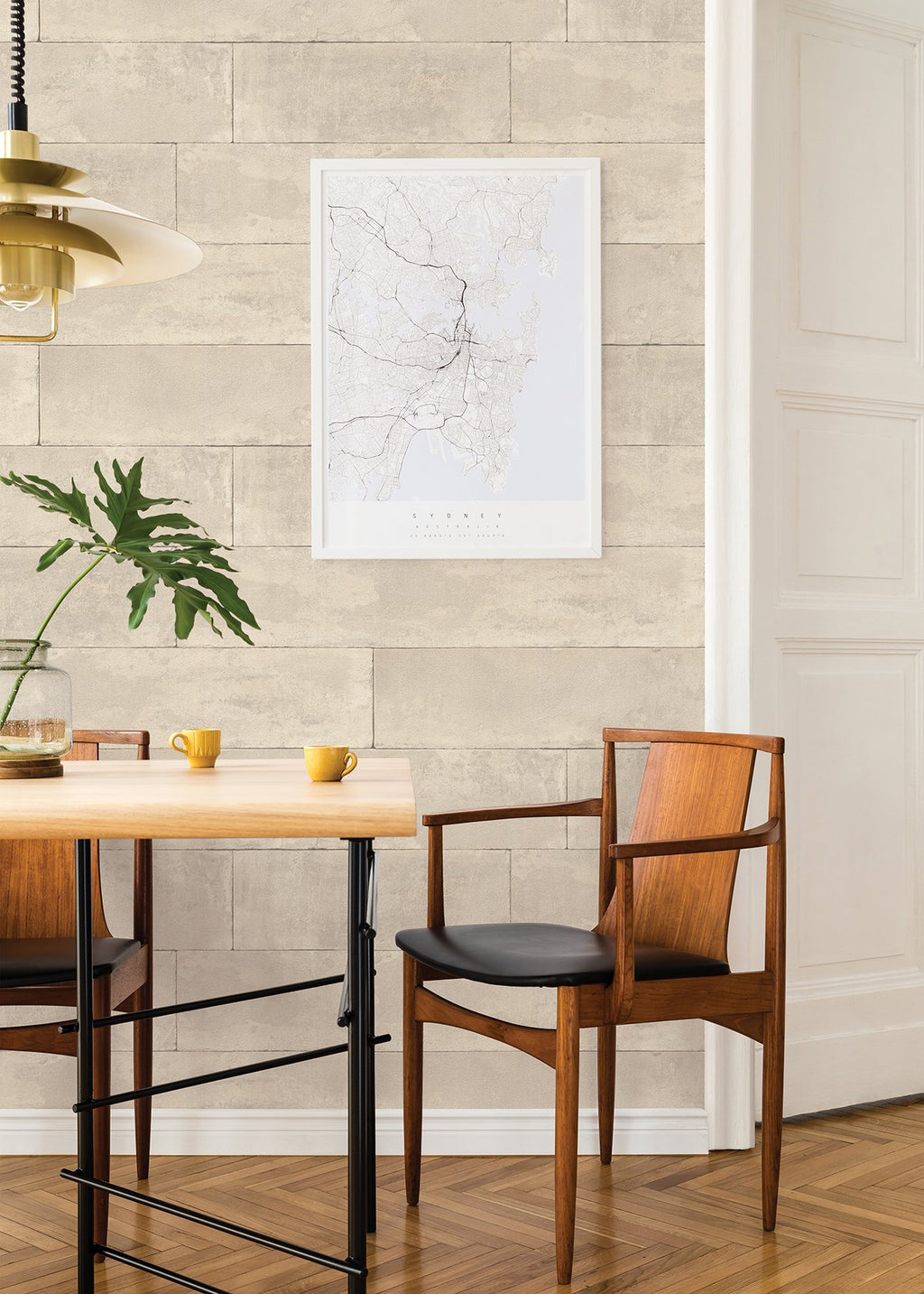 Lanier Stone Plank Wallpaper