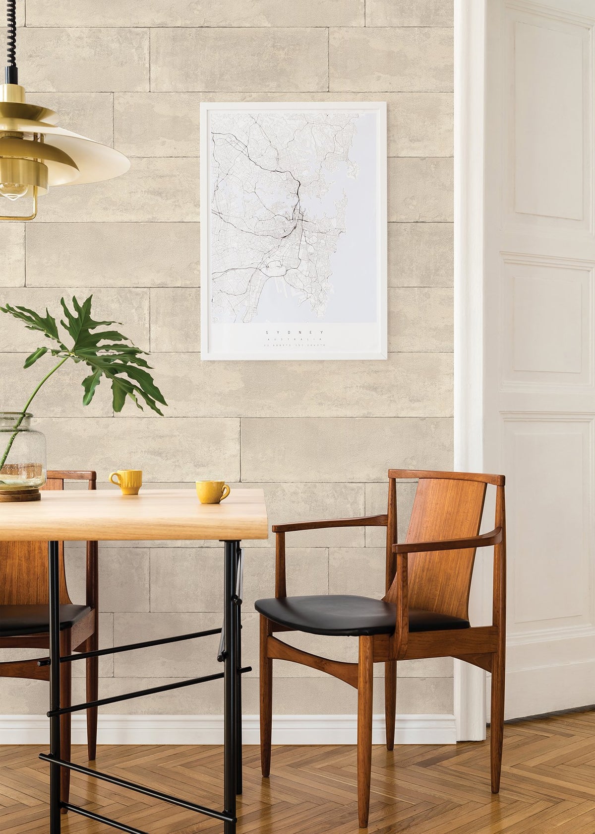 Lanier Stone Plank Wallpaper