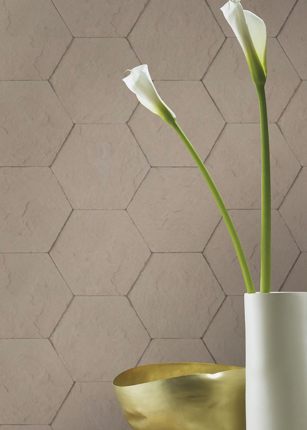 Bascom Stone Hexagon Wallpaper