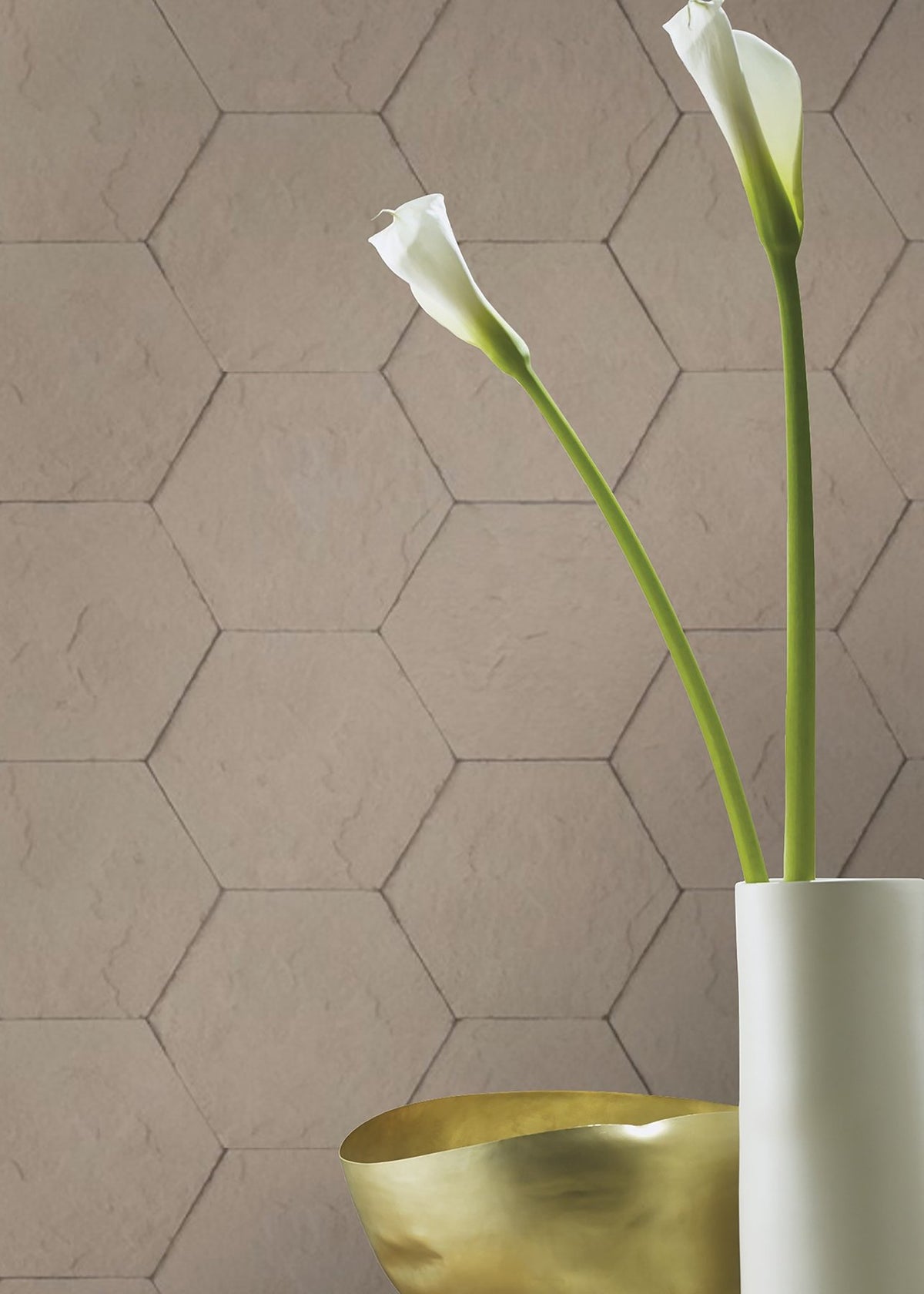 Bascom Stone Hexagon Wallpaper